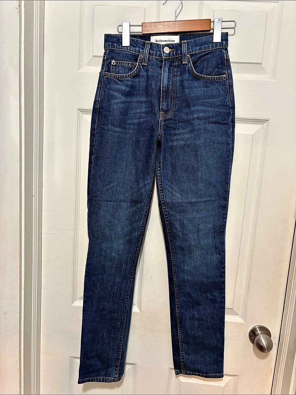 Reformation Julia High Cigarette Jean- Teton wash